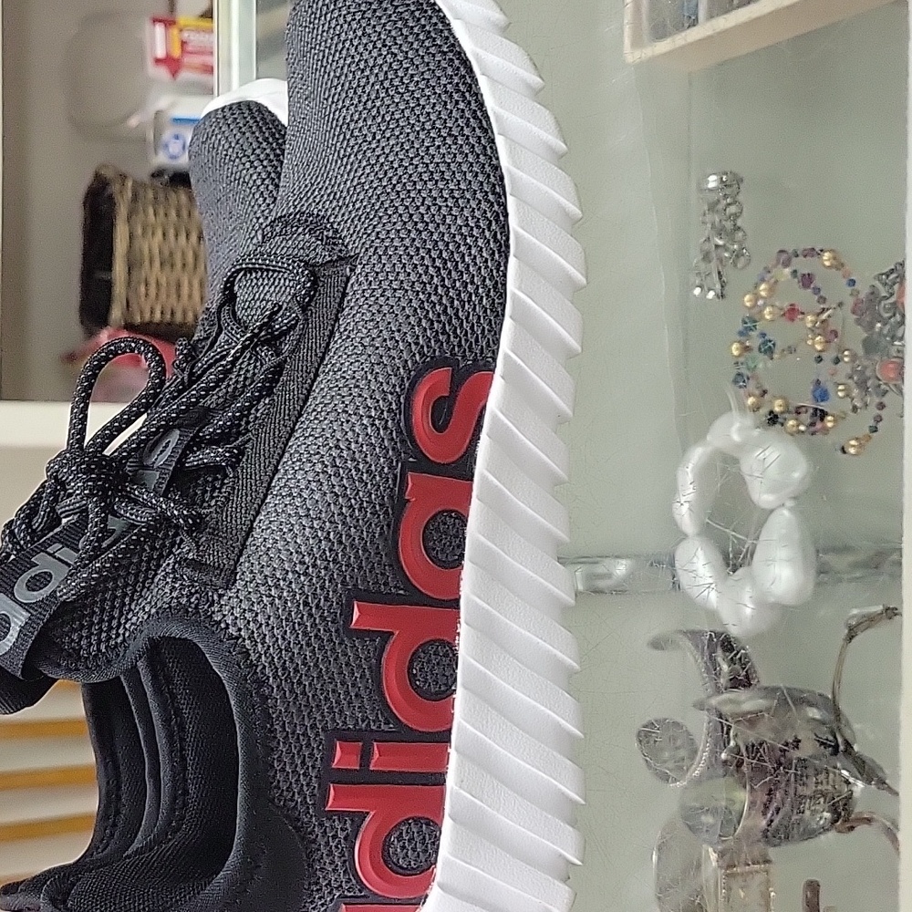 Adidas Black and Red Sneakers